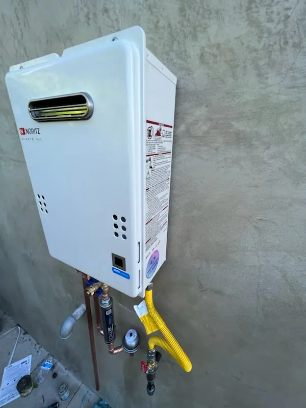 Tankless water heater installation for Bramble Gate homes